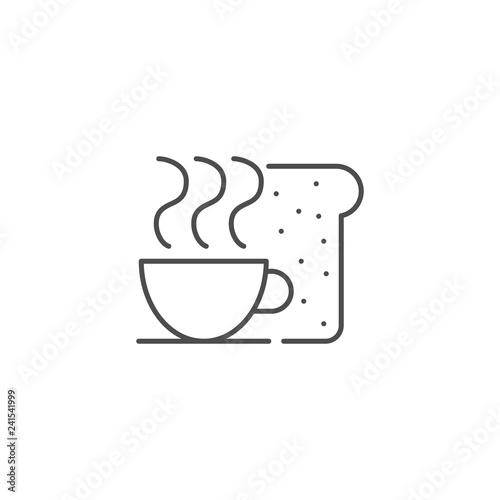 Breakfat Related Vector Line Icon. photo