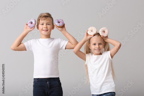 Cute little children with d...
