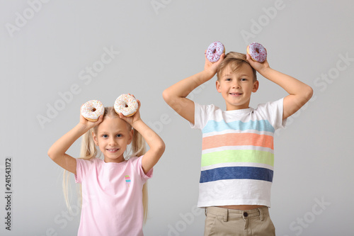 Cute little children with d...