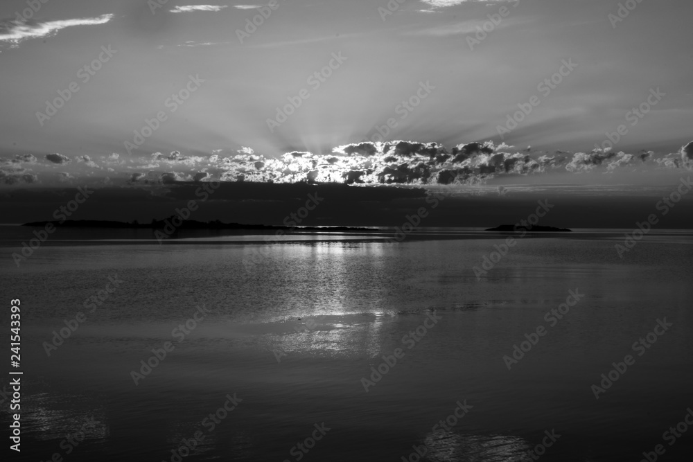 Fototapeta premium god rays bw 1