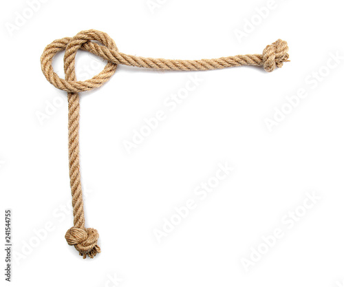 Natural jute rope border wi...