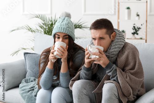 Couple ill with flu at home