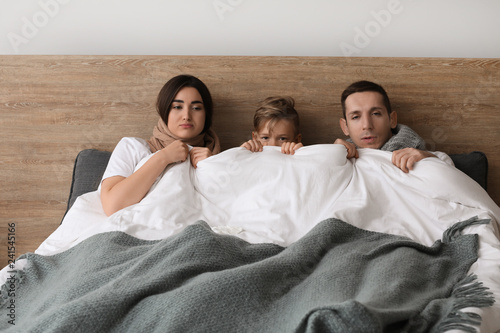 Family ill with flu at home