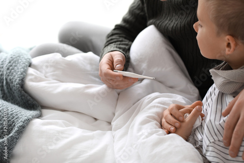 Father taking care of his s...