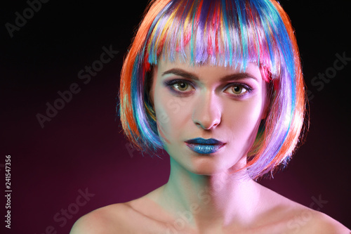 Beautiful young woman with ...
