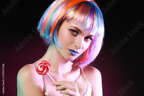 Beautiful young woman with ...