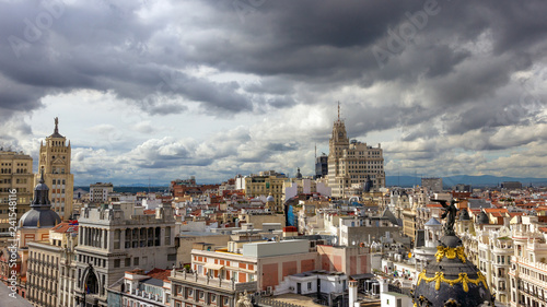 View over Madrid city in Spain