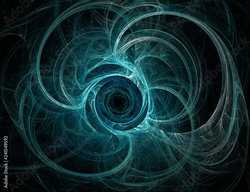 Fototapeta Naklejka Na Ścianę i Meble -  wormholes in the quantum world, abstract fractal illustration
