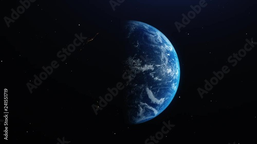 Realistic Earth loop from space