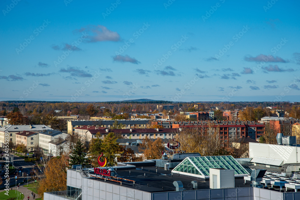 City of Valmiera in Latvia from above