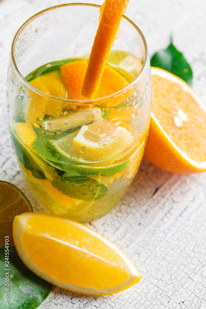 refreshing cold citrus water with mint refreshing cold citrus water with mint
