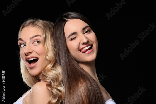 Young women with beautiful ...