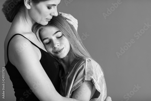 Black and white portrait of...