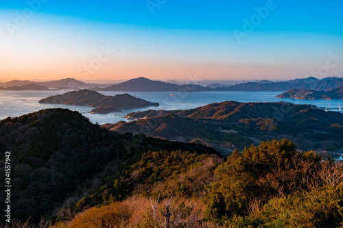 亀老山からの夕景