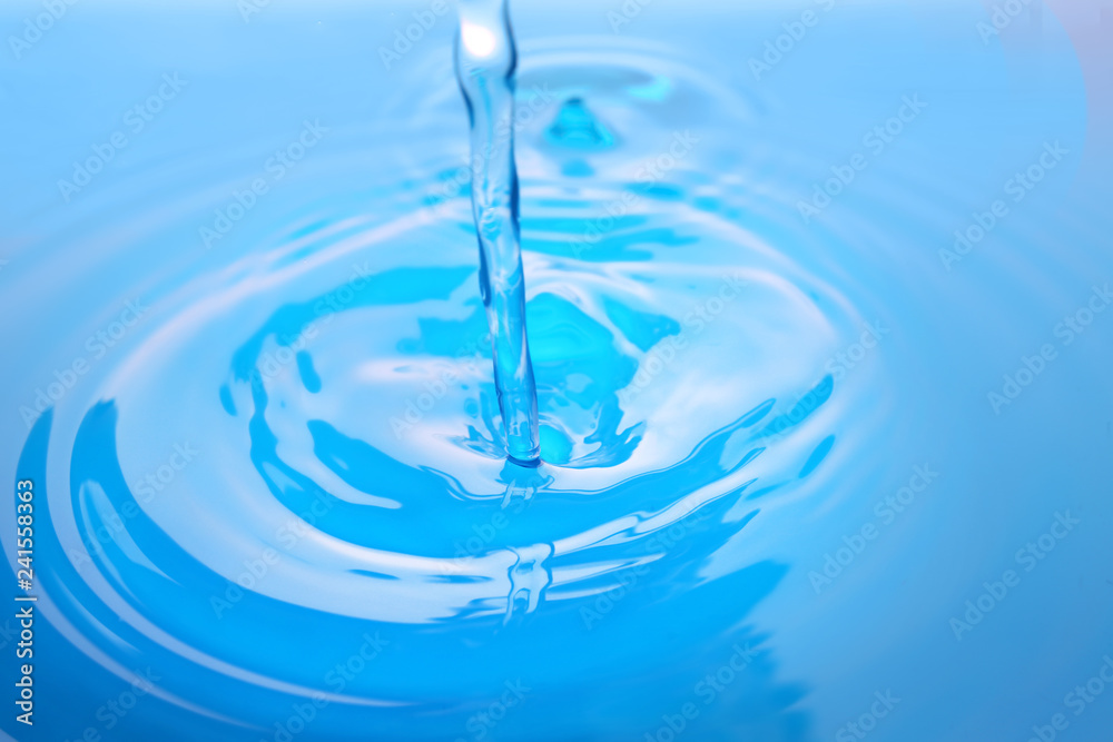 Clean pouring water, closeup