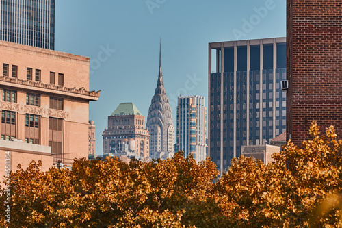 Chrysler Building autumn view from High Line photo