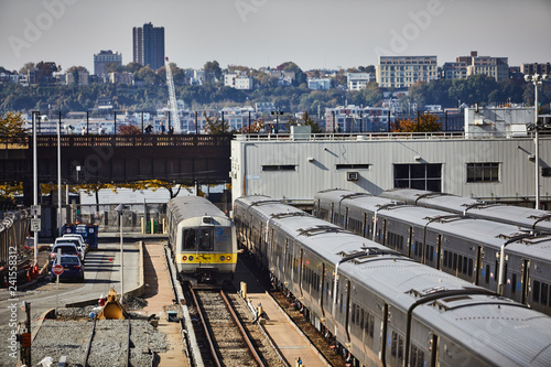 Train station in New York Long Island photo