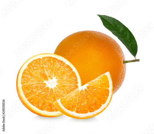Orange fruit. Orange slice isolate on white background