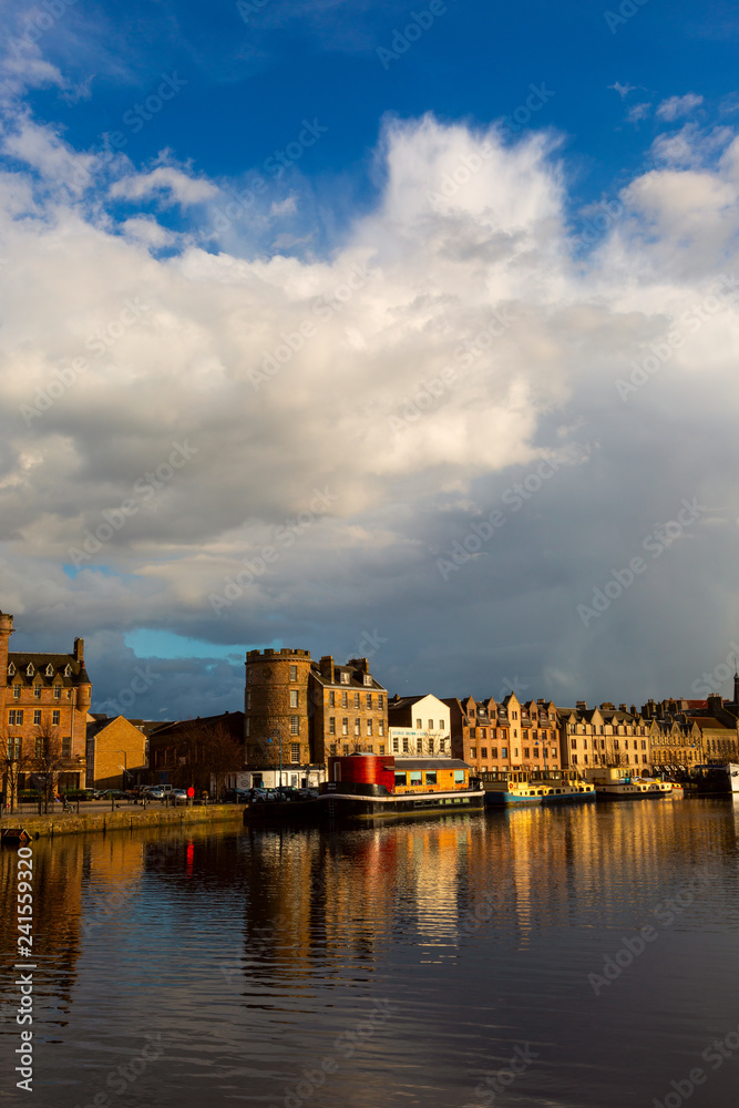The Quayside in Port of Leith, the historic district of Edinburgh City