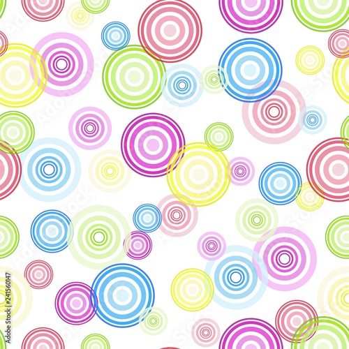 Circle. Abstract geometric seamless pattern