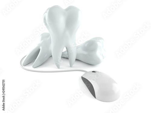 Tooth with computer mouse