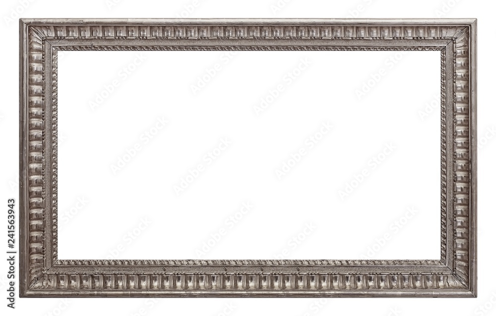 Silver frame for paintings, mirrors or photo isolated on white background Silver frame for paintings, mirrors or photo isolated on white background
