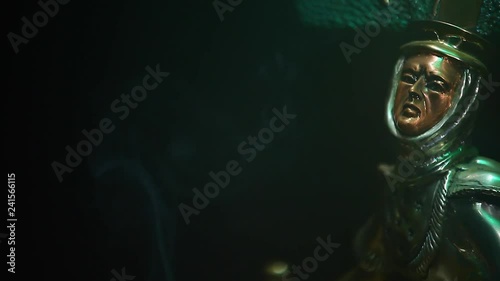 shaman figure smoke dark background hd footage  photo