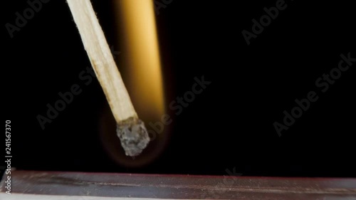 Close-up view to strike matches for matchbox, ignition matches for matchbox