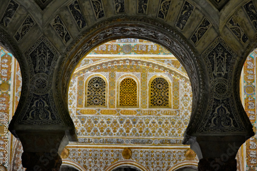 Detail of the Alcazar palace in Seville, Spain