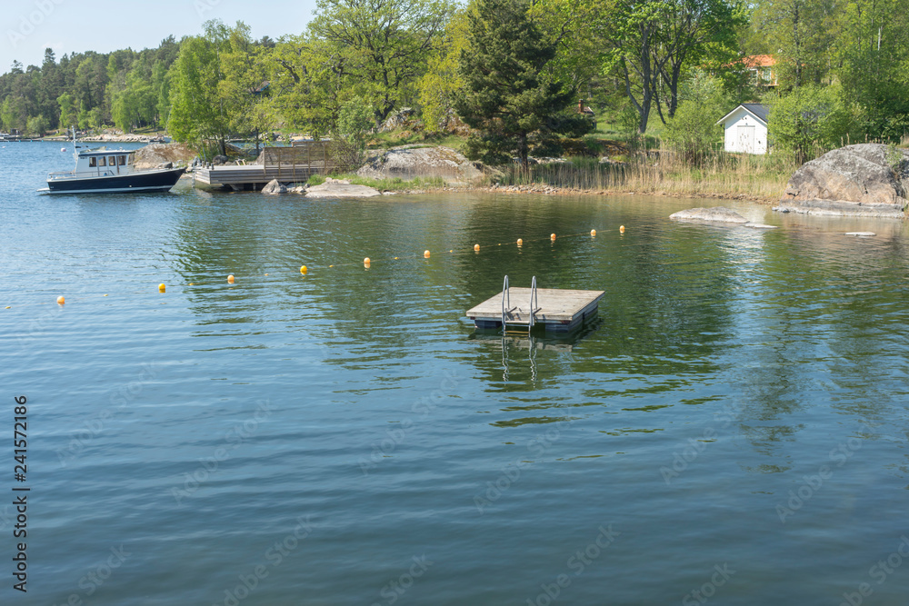 One of Stockholm's finest bathing beaches with, sandy beach, rocky bath, jumping tower and more One of Stockholm's finest bathing beaches with, sandy beach, rocky bath, jumping tower and more