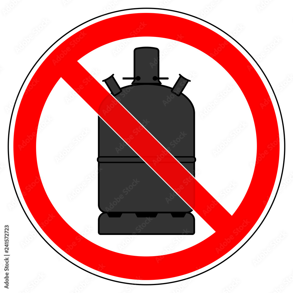 srr516 SignRoundRed - german - Verbotszeichen: Gasflasche / Verbrennung  verboten (Propan C3H8) - english - prohibition sign - gas bottle not  allowed (combustion of propane gas / gas cylinder) - g6981 Stock  Illustration | Adobe Stock