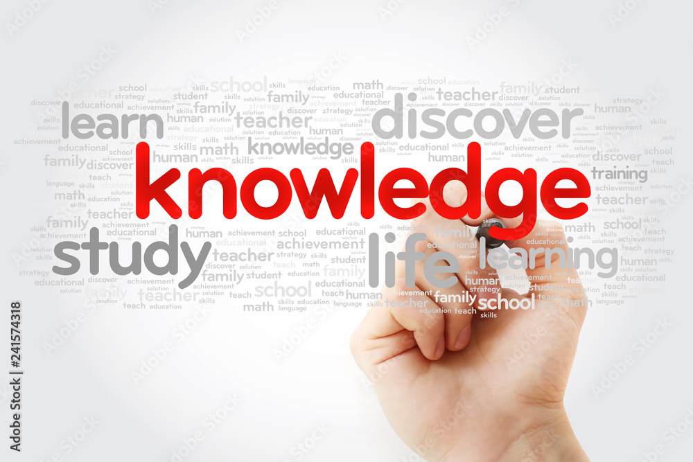 KNOWLEDGE word cloud with marker, education concept background KNOWLEDGE word cloud with marker, education concept background