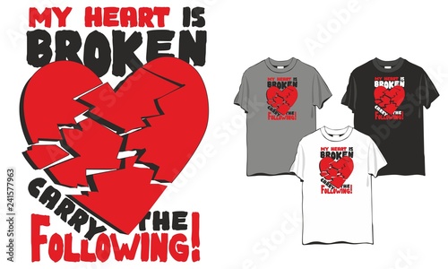 T-shirt Broken heart