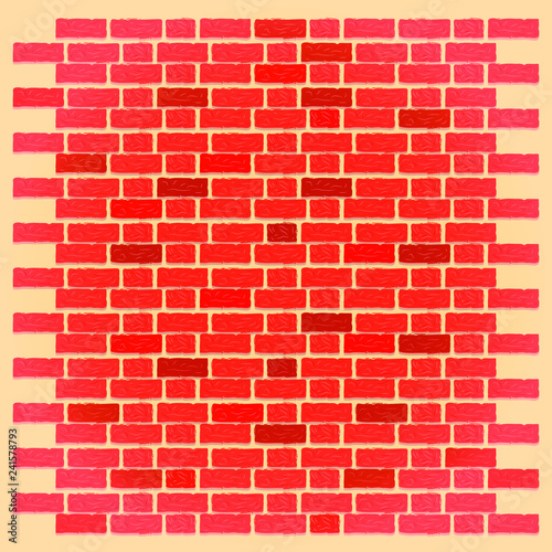 Brick wall background vector illustration flat desing