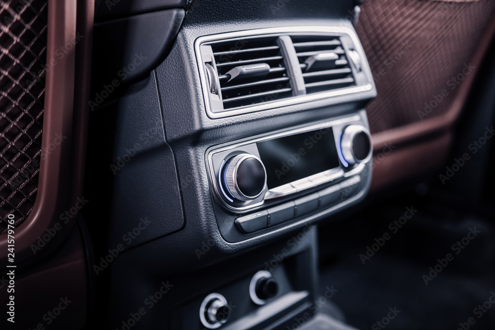 Close up of air conditioning system inside the car