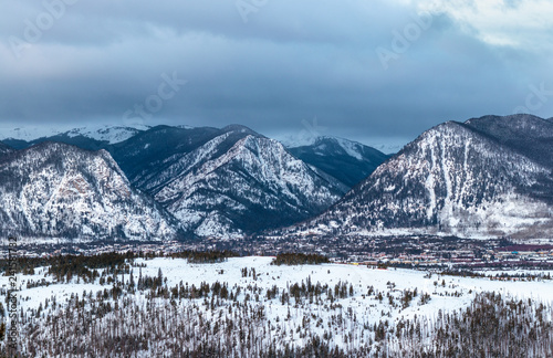 mountains in winter