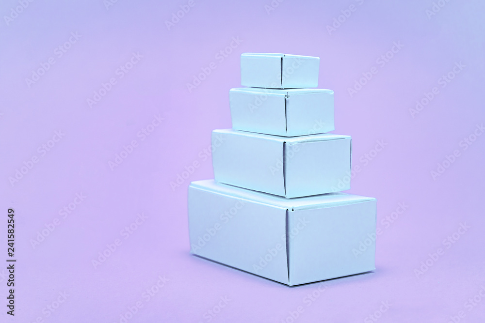 stacked paper boxes