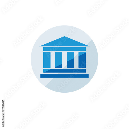 Finance icon. Vector illustration isolated on white background. Bank symbol.