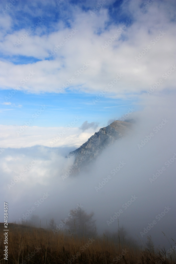 Monte Baldo in the fog, Italy