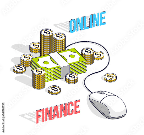 Online finance concept, web...