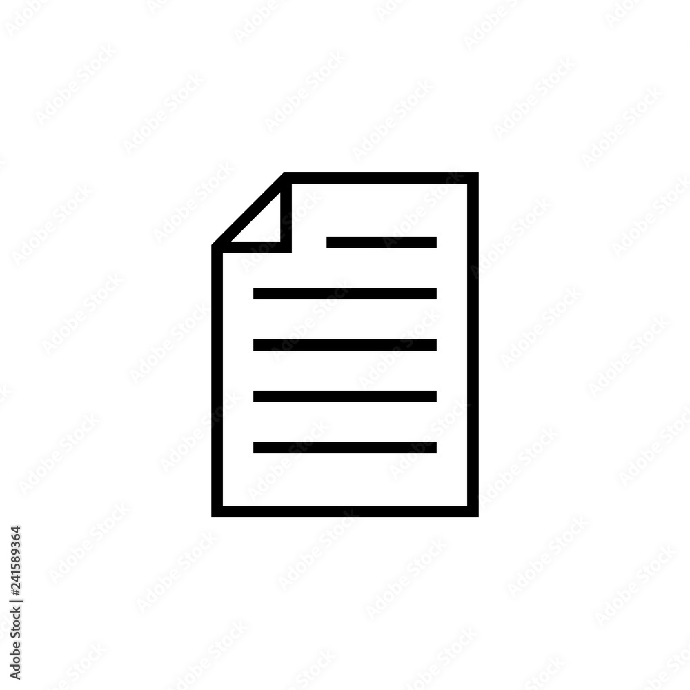 Document icon vector. Paper icon. File Icon Document icon vector. Paper icon. File Icon