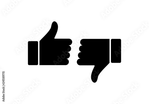 like icon vector. Thumbs up icon. social media icon. Like and dislike icon. Thumbs up and thumbs down