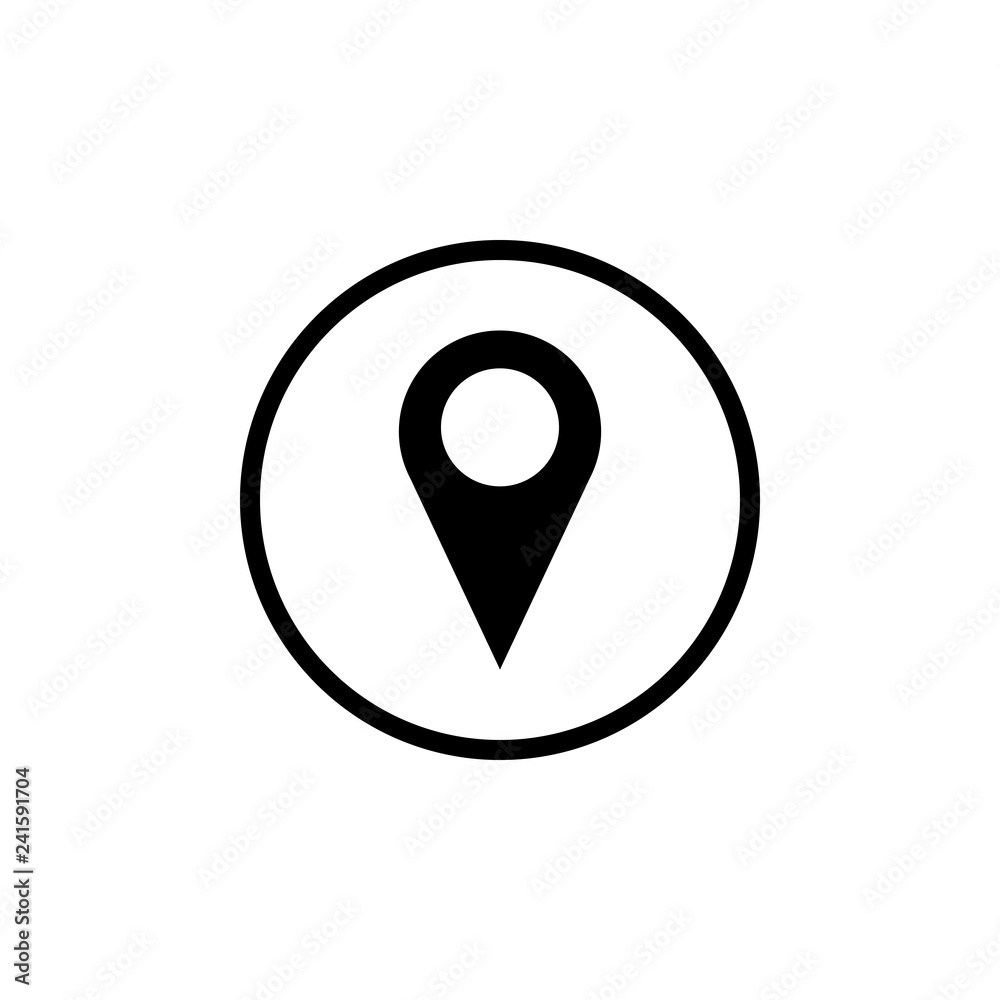 Pin icon vector. Location icon. Map pointer icon Pin icon vector. Location icon. Map pointer icon