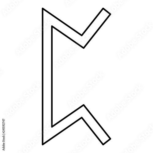 Perth rune pertho pear hidden game symbol icon black color vector illustration flat style image