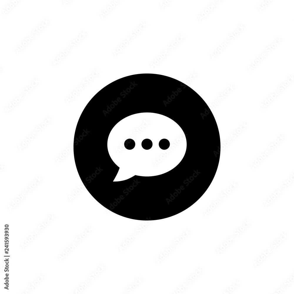Chat icon vector. Chat Icon in trendy flat style. Speech bubble symbol Chat icon vector. Chat Icon in trendy flat style. Speech bubble symbol