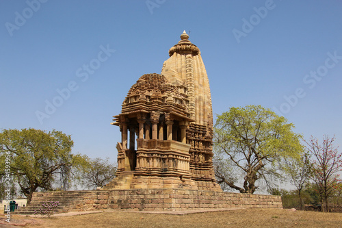Chaturbhuja temple, southern group of temples of Khajuraho,India photo