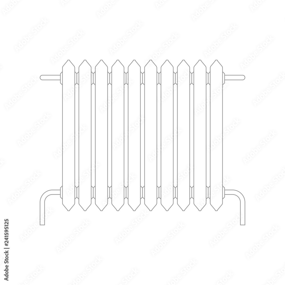 Heating radiator isolated. metal radiator heating systems Heating radiator isolated. metal radiator heating systems