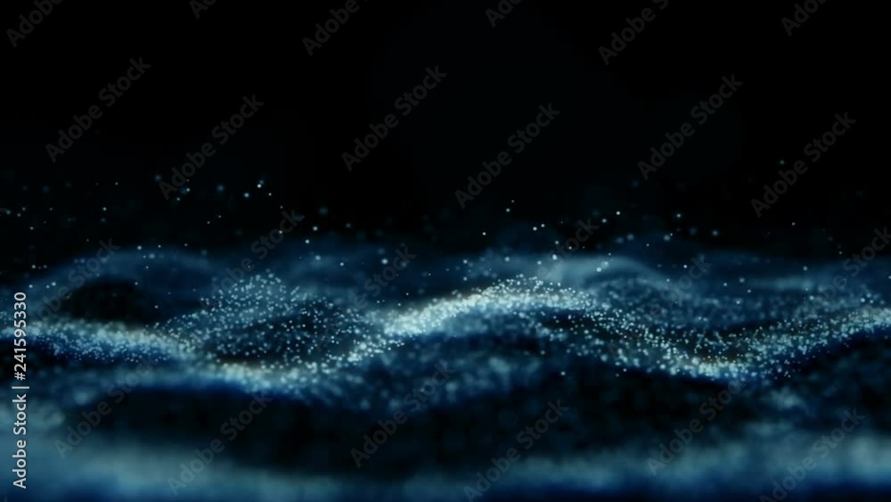 blue dust background particles