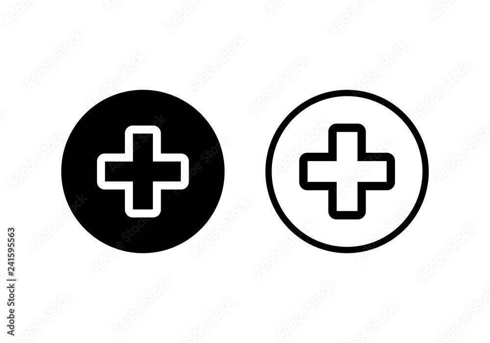 Plus Icon vector. Add plus icon. Addition sign. Medical Plus icon Plus Icon vector. Add plus icon. Addition sign. Medical Plus icon