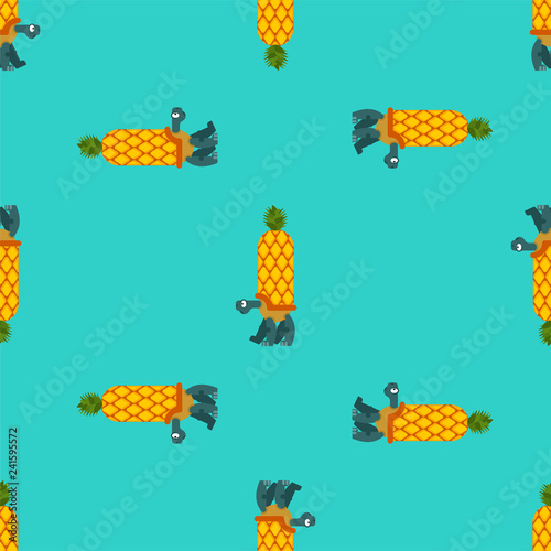 Turtle pattern seamless. Amphibian background. Childrens cloth texture. Animal Ornament